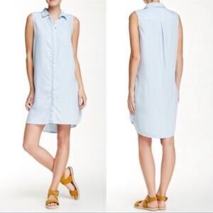 Beachlunchlounge Chambray Sleeveless Midi Dress Size Large